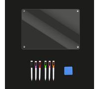 TEMU 1 Adhesivo Semanal Magnético Transparente para Refrigerador | Organizador Reutilizable de Comidas y con Acrílico Esmerilado, Marcador y Borrador, Diseño de Imán para Refrigerador