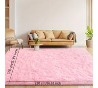 TEMU 1 alfombra esponjosa estilo anime disponible en 4 , alfombra rosa decorativa para dormitorio, alfombra para , regalo de vacaciones, decoración navideña, , fácil de limpiar, y