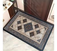 TEMU 1 alfombrilla rectangular para puerta, felpudo interior/exterior, diseño decorativo de baldosas cerámicas, poliéster lavable a máquina, para salón, dormitorio, cocina, oficina