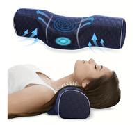TEMU 1 almohada cervical para dormir, almohada de espuma de memoria para el cuello, soporte para el cuello, almohadas cervicales para dormir de y espalda, almohada de cama.