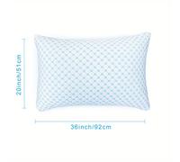 TEMU 1 Almohada Refrescante Queen Size | Almohada Ajustable para Cama Loft, Transpirable, Removible Lavable, Opciones o para Dormir de , Espalda, Abajo, Calientes, MINCOCO