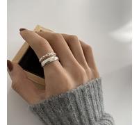 TEMU 1 anillo elegante y único para mujer, un anillo de cadena hueco de de usar, como regalo para buenas , recuerdos de , adecuado para diario, de la , fiestas, banquetes y para usar en y verano