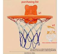 TEMU 1 Aro de Baloncesto Interior, Aro de Baloncesto Silencioso para en la Pared, Soporte de Cesta de Baloncesto Silencioso (Grande 34cm/13.4in)