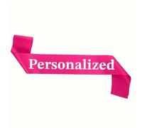 TEMU 1 Banda de Satén Personalizada - Banda con Texto a Medida, Banda para , Banda para Futura , Banda para Novia, Banda de Jubilación, Regalo para Ella/Él, Fiesta de Despedida de Soltera, Día de la