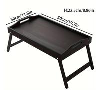TEMU 1 bandeja de bambú para el , con para transportar, ideal para desayuno, cama, sofá, para servir, o trabajar