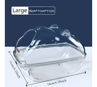 TEMU 1 , Baño y Multiusos para Hámster, Oso de Alambre Dorado, Tina de Baño, Arena, Orina, Arena, Accesorios Antisalpicaduras para Hámster