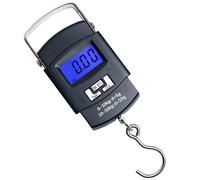 TEMU 1 báscula de pesca de 110 lb/50 kg con pantalla LCD retroiluminada, electrónica digital portátil para anzuelos de pesca, regla de cinta para bolsa de , equipaje, maleta (baterías no incluidas)
