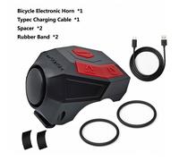 TEMU 1 Bocina Recargable para Bicicleta | 120db Alarme Antirrobo Potente para Ciclismo y Scooters, USB, Material ABS Duradero, para Ciclismo al