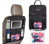 TEMU 1 bolsa de almacenamiento para respaldo de asiento Disney Stitch con estampados de dibujos animados, bolsas de viaje, cajas de almacenamiento de asientos, diseño de gran capacidad