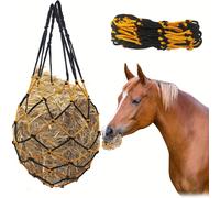 TEMU 1 bolsa de de alimentación lenta diseñada para caballos, , ovejas y burros, que mide 36 pulgadas de largo. redes de colgantes son adecuadas para remolques y pesebreras, disponibles en negro y