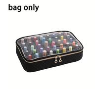 TEMU 1 bolsa para de uñas, organizador de esmaltes, ¡Bolso portátil con capacidad para 40 botellas! secciones almacenamiento herramientas manicura y lámpara pequeña. Ideal para viajes (solo la )