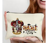 TEMU 1 Bolso Cosmético Personalizable del de la Casa Gryffindor de Harry Potter | Cierre de Cremallera, Estilo Casual, Regalo Temático de Magia para Mujer