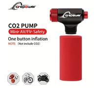 TEMU 1 Bomba de CO2 Portátil Ctrepower | Bomba de Manual para Bicicletas MTB y de Carretera, Adaptador de Válvulas Schrader y , Accesorios de Ciclismo, Aleación de Aluminio - de CO2 No Incluido
