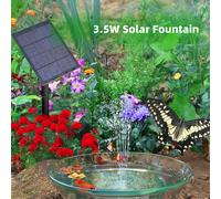 TEMU 1 Bomba de Fuente de Agua Solar | Fuente Solar Flotante Portátil para Estanque, Piscina, Exterior, Patio Trasero - Plástico, Carga Solar, Fotovoltaico Removible