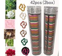 TEMU 1 botella 42 piezas/2 botellas 84 piezas paquete de incienso de auspiciosa colorida, rosas, lavanda, café, osmanthus, té verde, , , polvo natural puro de auspiciosa, de