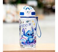 TEMU 1 botella de agua de 600 ml/20 oz con diseño 3D y de Stitch, con pata de , diseño a prueba de fugas, para senderismo, ciclismo, correr, regalo ideal para o vacaciones.