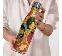 TEMU 1 Botella de Agua de Acero Inoxidable de 17.5 oz, Térmica, , Idea de Regalo, Diseño de The Beatles