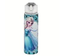 TEMU 1 botella de agua temática Disney Frozen Elsa del Hielo, 25 oz con diseño de abatible, fácil de llevar y reutilizable. Ideal para uso diario o como regalo