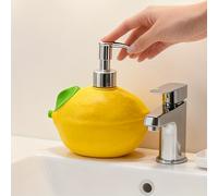 TEMU 1 Botella de Loción de Resina de Limón - Dispensador de Bomba Reutilizable, Adecuado para Jabón, Champú y Detergente, Ideal para Uso en Baño y Cocina, Decoración y Accesorios para Baño