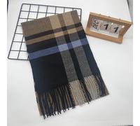 TEMU 1 bufanda clásica de fronda a cuadros en estilo , con un de cuadros marrones, azules y beige, ideal para otoño e invierno. chal largo y es un accesorio de moda y versátil para abrigar el cuello.