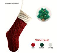 TEMU 1 Calcetín Navideño, Santa/Árbol de Navidad y Otras Decoraciones Navideñas, Tejidas Personalizables, Decoración Navideña, Decoración para Fiestas, para Reuniones Familiares