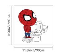 TEMU 1 Calcomanía de Marvel para de inodoro, adhesivo autoadhesivo decorativo para tapas de inodoro y de agua