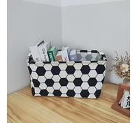 TEMU 1 Cesta de Almacenamiento con Tema Fútbol Moderno, Organizador Plegable para Juguetes, Ropa, Cosméticos y Libros - Contenedor de Diseño Abierto para el Hogar