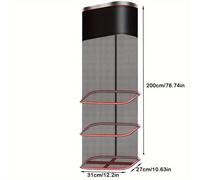 TEMU 1 cesta de red de pesca portátil y plegable, diseñada para la pesca - de tela Oxford negra, es resistente y se rápidamente, fácil de instalar, para y mantener peces