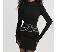 TEMU 1 cinturón de cuero sintético negro para mujer, tamaño ajustable, estilo punk gótico, con detalles de clavos, para fiestas, fin de casual, desplazamiento diario.
