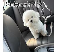 TEMU 1 Cinturón de seguridad ajustable para mascotas, con correa de nailon y correa de seguridad para el asiento trasero