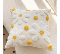 TEMU 1 Cojín de felpa con diseño floral de estilo nórdico Ins, sin relleno, ideal para sofá de , soporte lumbar, cabecero de cama y cojín para ventana acristalada (relleno no incluido).