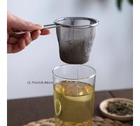TEMU 1 colador de té de acero inoxidable - un filtro de malla adecuado para té suelto, café y especias, separador de té de metal duradero, compatible con varios tipos de tazas, accesorio de cocina