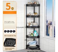 TEMU 1 Color Disponible Estante de Baño Ahorrador de 3/4/5 Niveles en Plástico - Diseño para Esquina con 10 Repisas, Ideal para Organizar Champú, Gel Ducha, Toallas y Artículos de Belleza