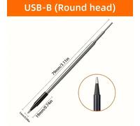 TEMU 1 Conjunto de puntas de soldador de aleación USB-B, cabeza redonda, de alimentación no , sin batería incluida - Diseño de iluminación de soldadura para de precisión