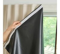 TEMU 1 cortina 100% opaca, autoadhesiva, fácil de instalar, ideal para dormitorios y cocinas, cortinas temporales, cortinas para ventanas
