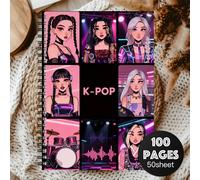 TEMU 1 Cuaderno de con temática de de K- páginas divisorias de //SNSD/ - Diario estilo de drama coreano y libro de collage de , para fans de K-Drama, regalo portátil para entusiastas de la coreana