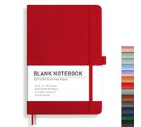 TEMU 1 Cuaderno en , 192 Páginas, Tamaño A5 (5.7'' x 8.3''), de Cuero, Papel de 100 GSM, para Dibujar, Pintar y Bocetar