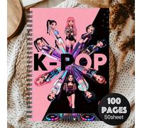 TEMU 1 Cuaderno K- del SNSD - Diario Retro de K-Drama en Coreano e Inglés, /Negra, Diario y Planificador para Fans de K-Pop, Merchandising de de Chicas Coreanas