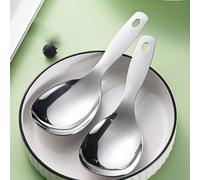 TEMU 1 cuchara grande de acero inoxidable 304, con un diseño duradero y , ideal para restaurantes, cocinas y establecimientos de comedor
