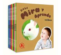TEMU 1 de 10 Libros para Aprender Español - Libros Cognitivos Coloridos: Esenciales con Variados (Animales, Comida, Vehículos) para un Viaje de y Exploración. Regalo para Navidad, o