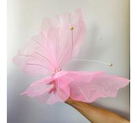TEMU 1 de artificial decorativa para y ocasiones al - Mariposas 3D , rosa y con verdes, ideal para fondos de fotografía y de temporada, decoración para fiestas temáticas de mariposas