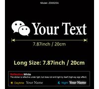 TEMU 1 de calcomanía reflectante personalizada para coche con de WeChat, ideal para aplicaciones de redes sociales. Esta vinilo adhesivo se puede aplicar a ventanas, puertas y motocicletas.