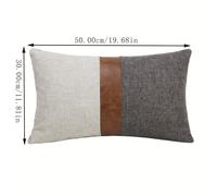 TEMU 1 de cojín de sofá de PU patchwork, nueva de almohada transfronteriza de estilo europeo y americano (sin relleno de almohada)