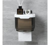 TEMU 1 de de pañuelos de baño impermeable creativa sin taladro para venta al por mayor, adecuada para toallas de papel y rollos de papel higiénico.