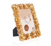 TEMU 1 de fotos moderno minimalista con dorado en resina | Estilo europeo vintage, de exhibición decorativo ovalado de 6 pulgadas con diseño vintage para escritorio en el hogar