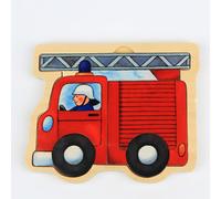 TEMU 1 de juguete educativo, juguete de madera, juguete de aprendizaje , rompecabezas de formas con un barco, avión, camión de bomberos y coche para niños y niñas.