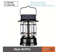 TEMU 1 de Linterna Portátil Solar, Ideal para Acampar, Con Batería Recargable Incorporada, Recargable para Uso Al , para Acampar, Senderismo, Patios y Jardines.