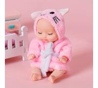 TEMU 1 de muñecas Princess - Mini muñecas bebé suaves, cariñosas y encantadoras vestidas con bata rosa y azul. son ideales para niños de 3 años en , perfectas para y