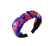 TEMU 1 de nueva anudada de , estilo corte vintage, de tela bordada a para mujer