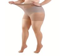 TEMU 1 de pantimedias de talla grande resistentes a deshilachamientos para mujer - Medias de compresión negras y color para comodidad y estilo 1XL 2XL 3XL 4XL